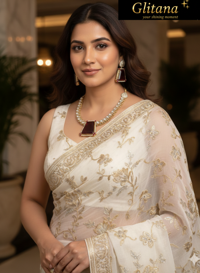 Royal Doublet Red Kundan Set