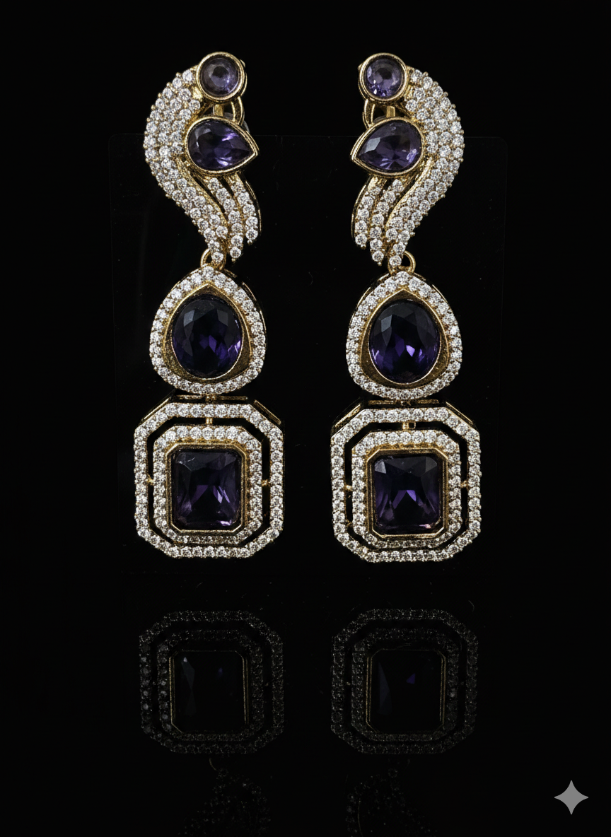 Aura Purple Earrings