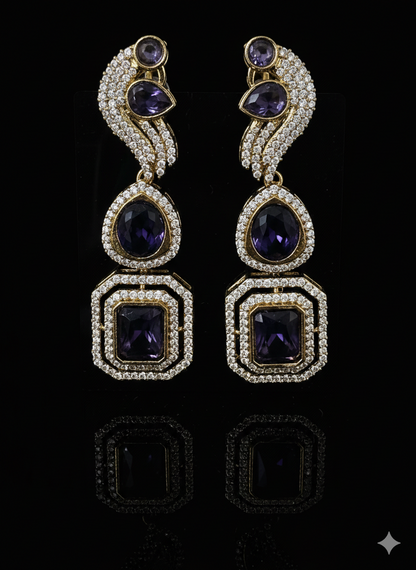 Aura Purple Earrings
