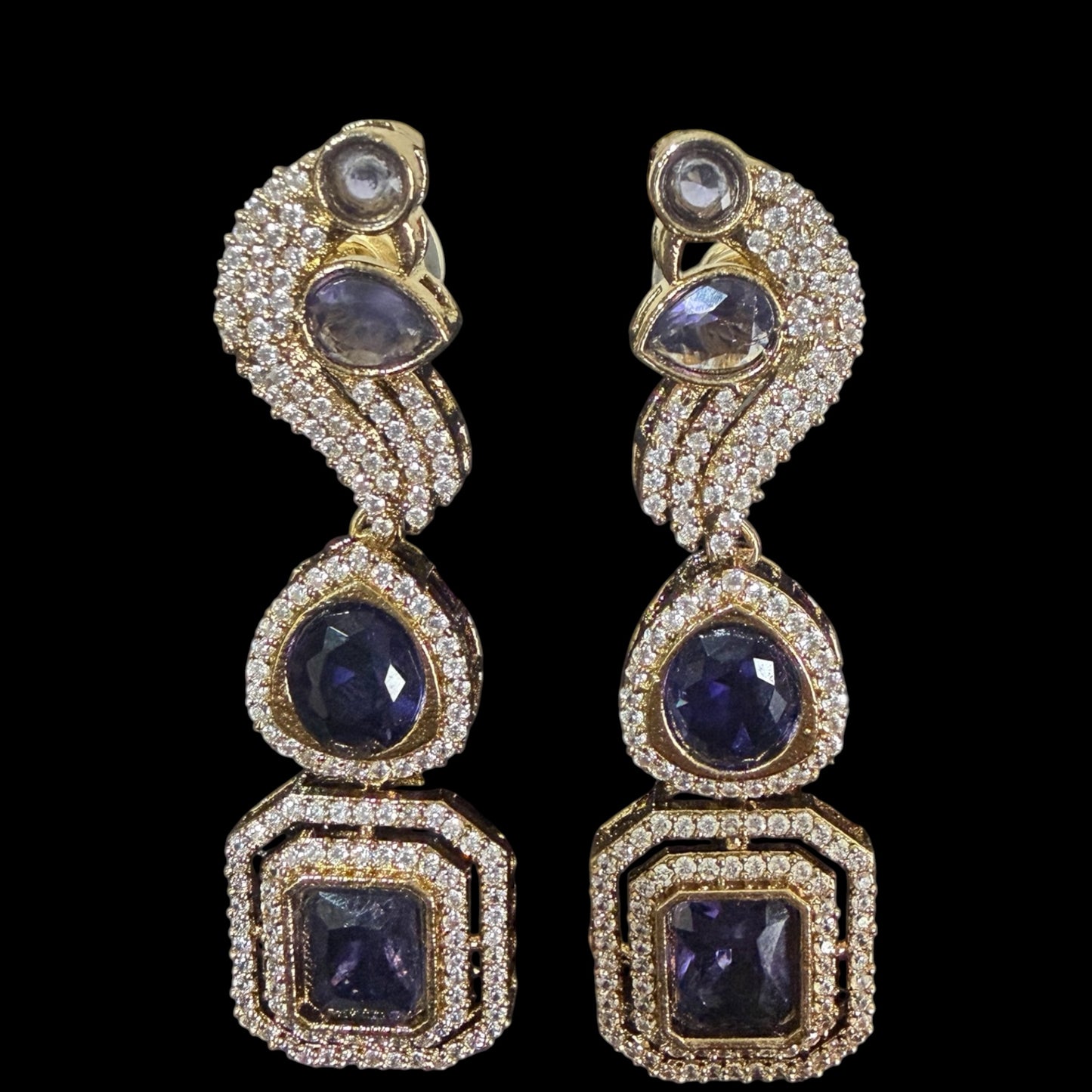 Aura Purple Earrings
