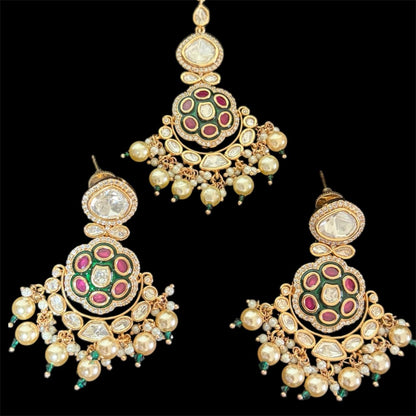 Maharani Emerald & Ruby Fusion Kundan Necklace