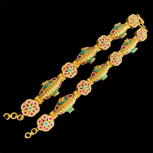 The Navratna-Inspired Heritage Link Bracelet
