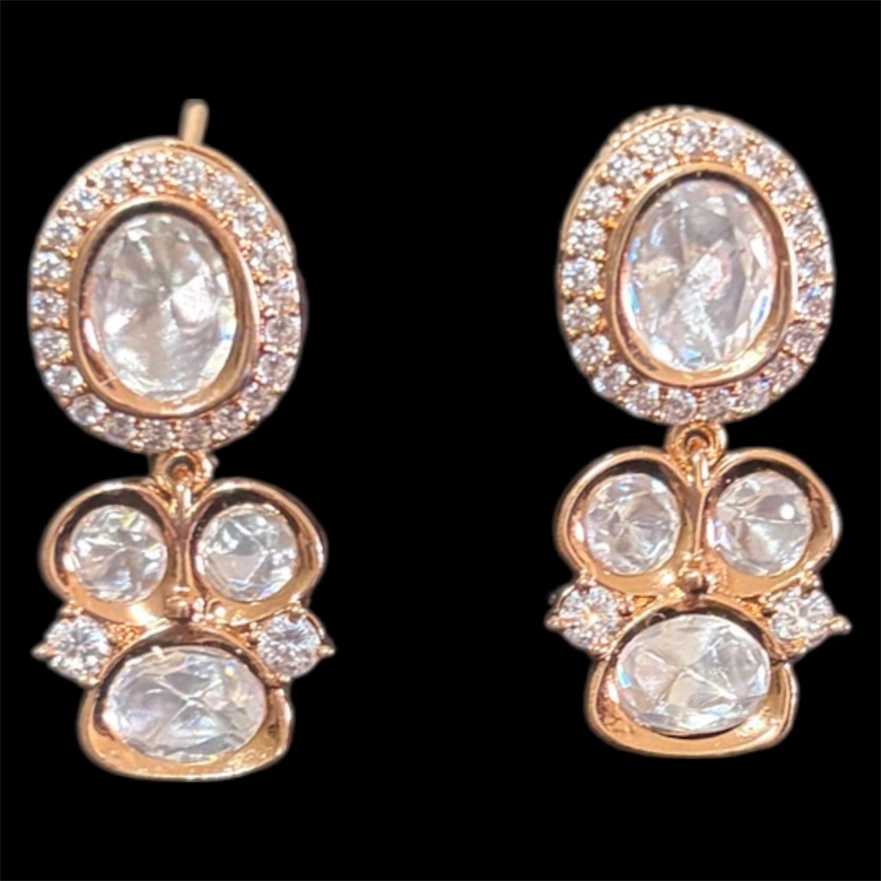 The Crystal Bloom Polki Necklace Set