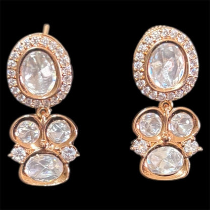 The Crystal Bloom Polki Necklace Set