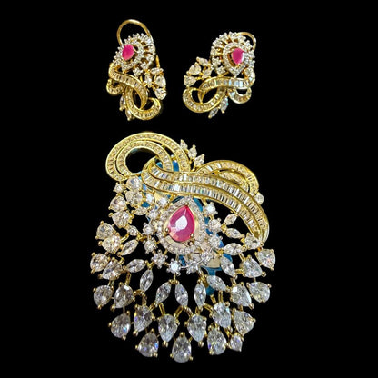 Royal Heirloom CZ & Ruby Ensemble