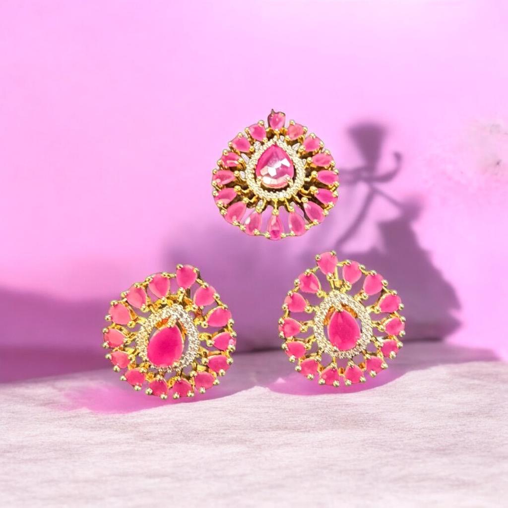 Majestic Pink Sapphire Pendent Set
