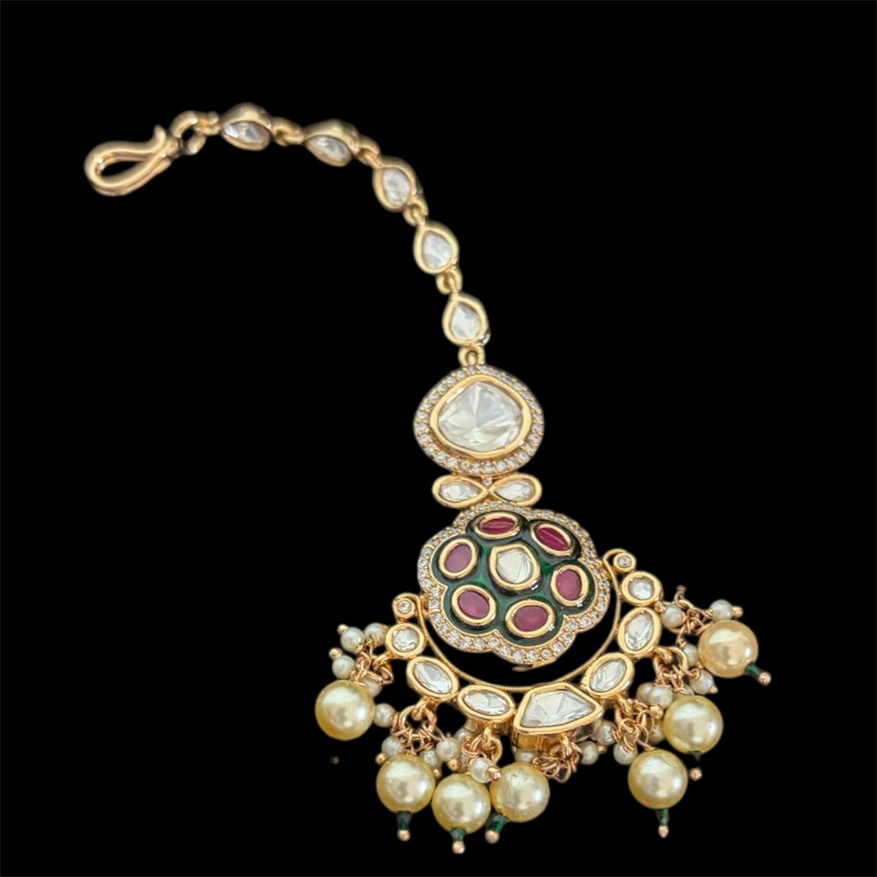 Maharani Emerald & Ruby Fusion Kundan Necklace