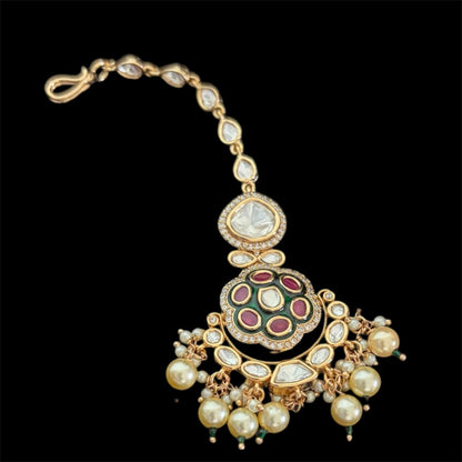 Maharani Emerald & Ruby Fusion Kundan Necklace