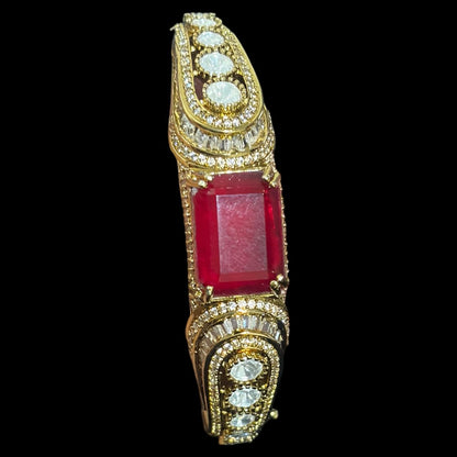 Glitana Charm Red Bracelet