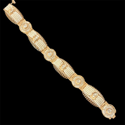 The Pearl-Loomed Polki Statement Bracelet