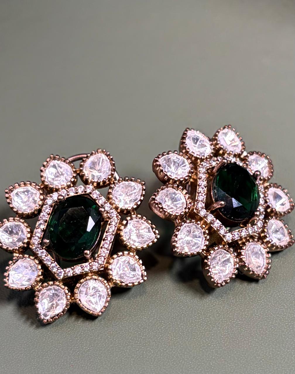 Green Emberld Studs