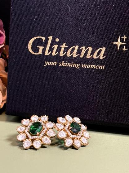 Green Emberld Studs