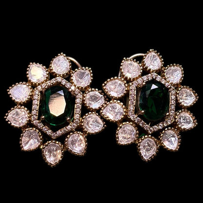Green Emberld Studs