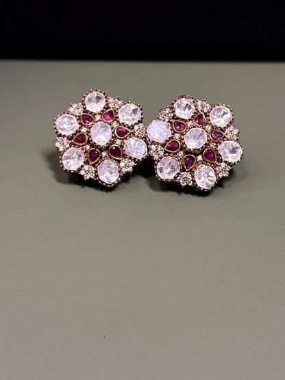 Majestic Flora Red Studs