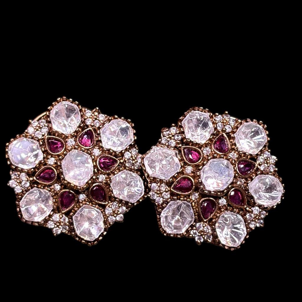 Majestic Flora Red Studs