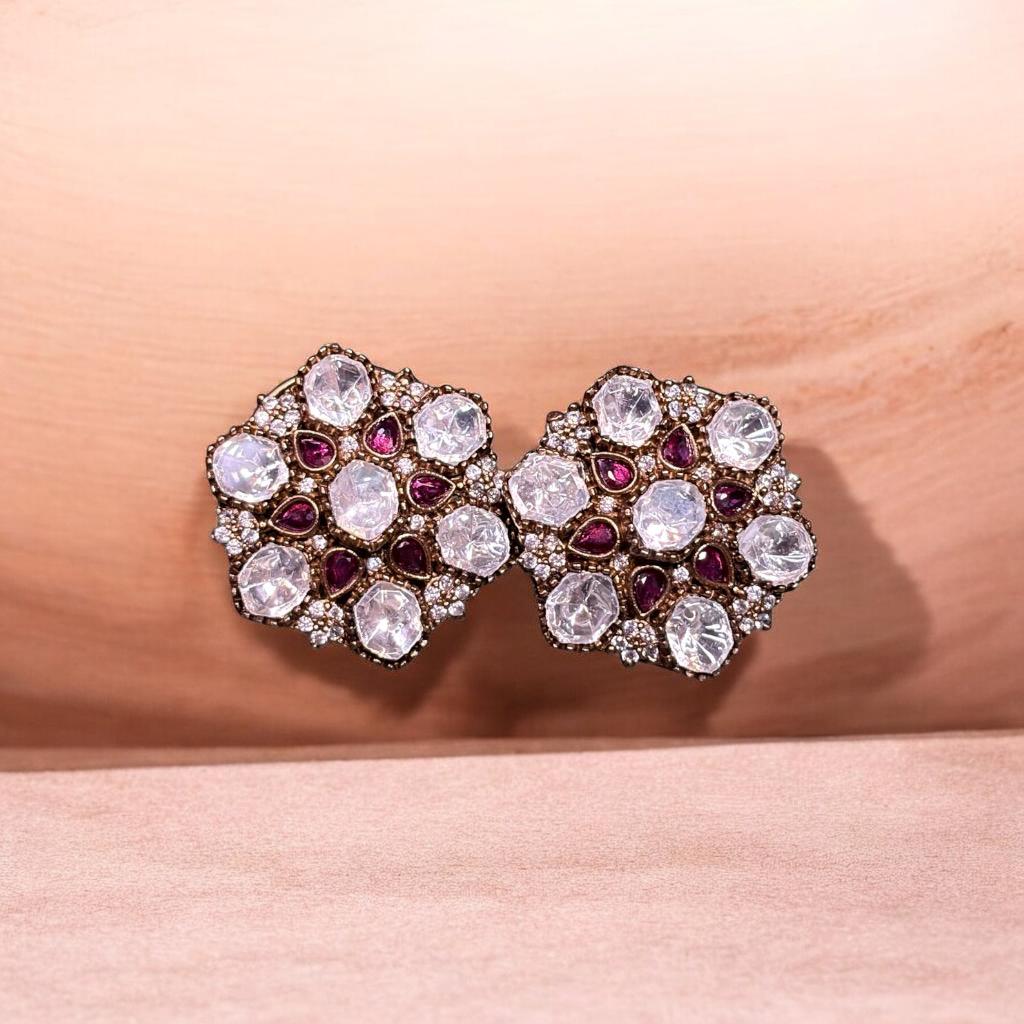 Majestic Flora Red Studs