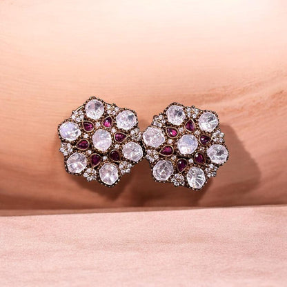 Majestic Flora Red Studs