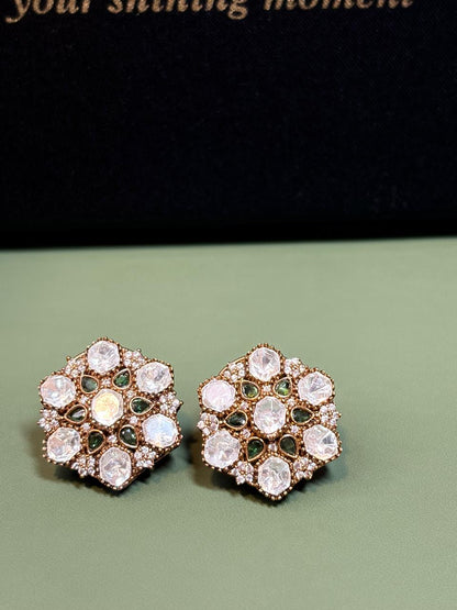 Majestic Flora Green Studs