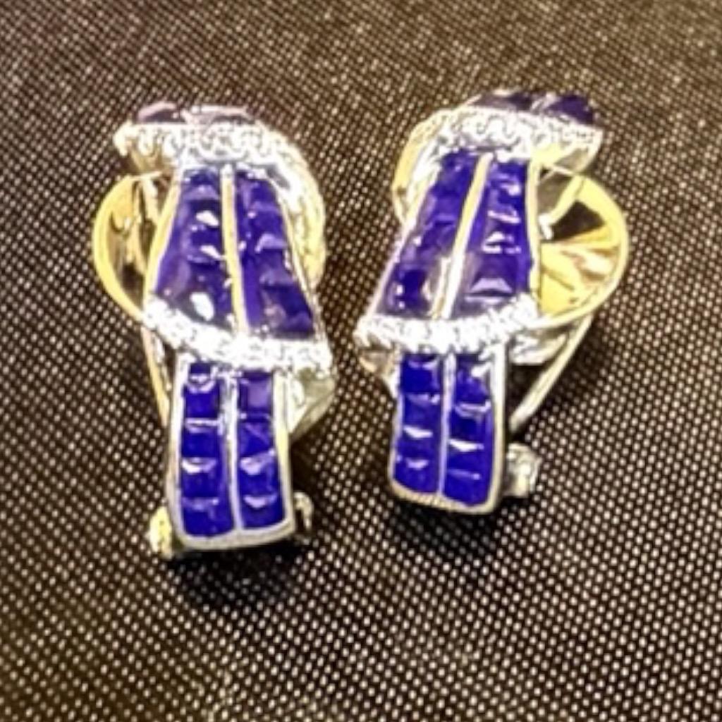 The "Royal Indigo" Channel-Set Hoops