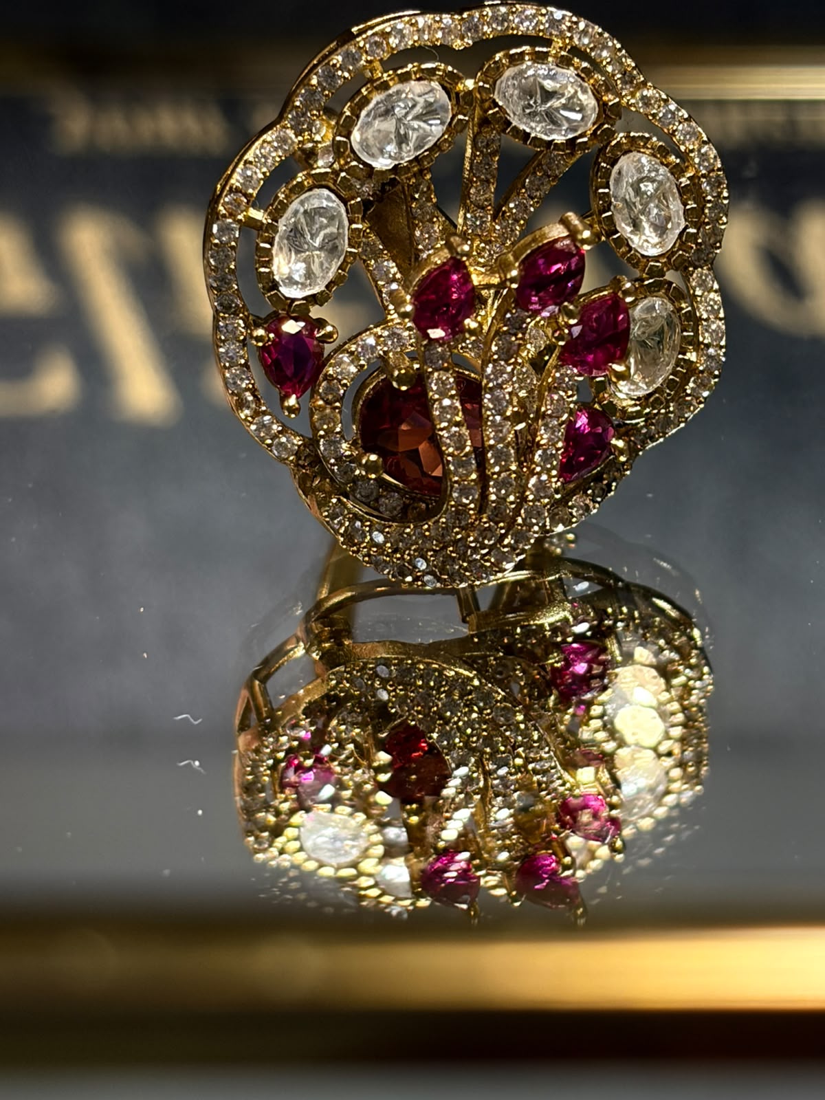 The Glitana Filigree RED Bloom