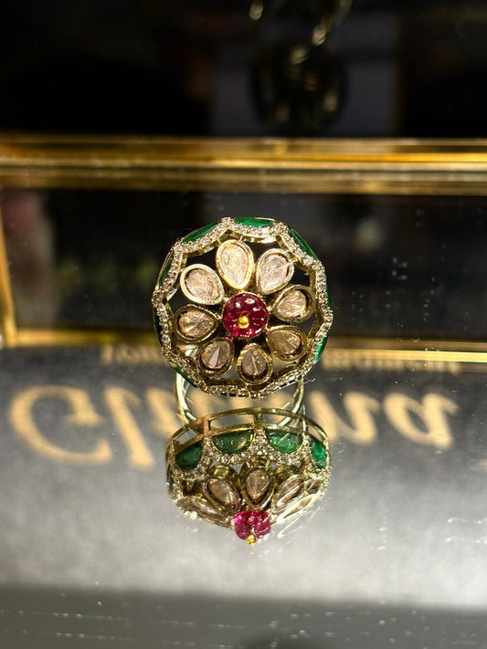 The Gilded Petal  green Statement