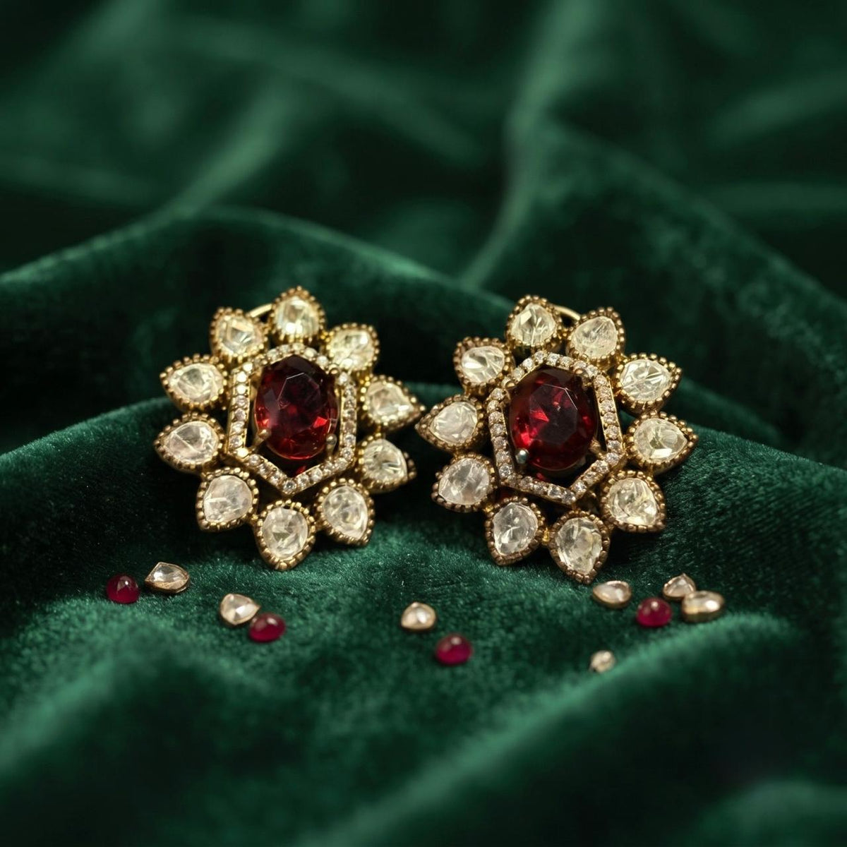 Red Rubby Studs