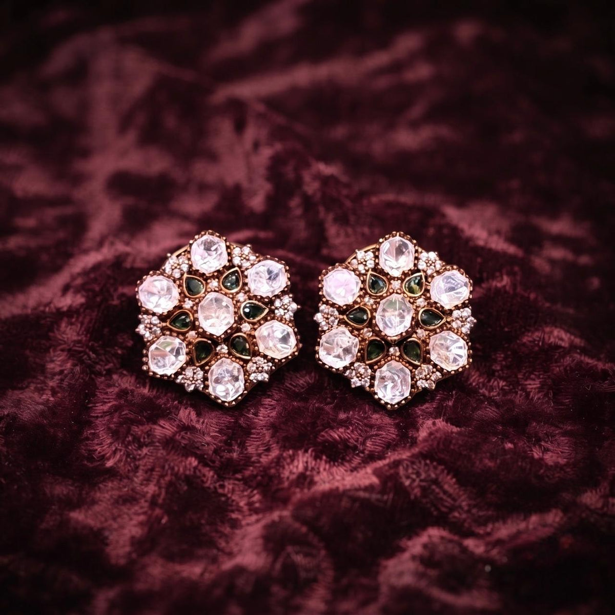 Majestic Flora Green Studs