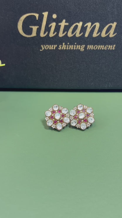Majestic Flora Red Studs