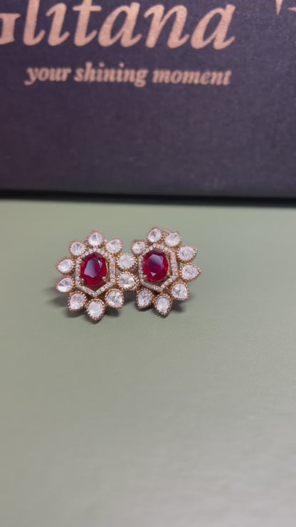 Red Rubby Studs
